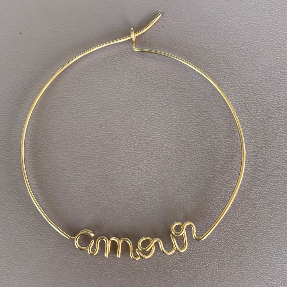 Atelier Paulin Gold Wire Wire Hoop Earring